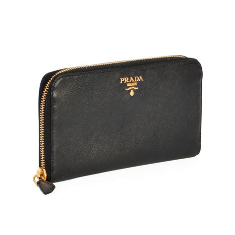 prada saffiano long wallet